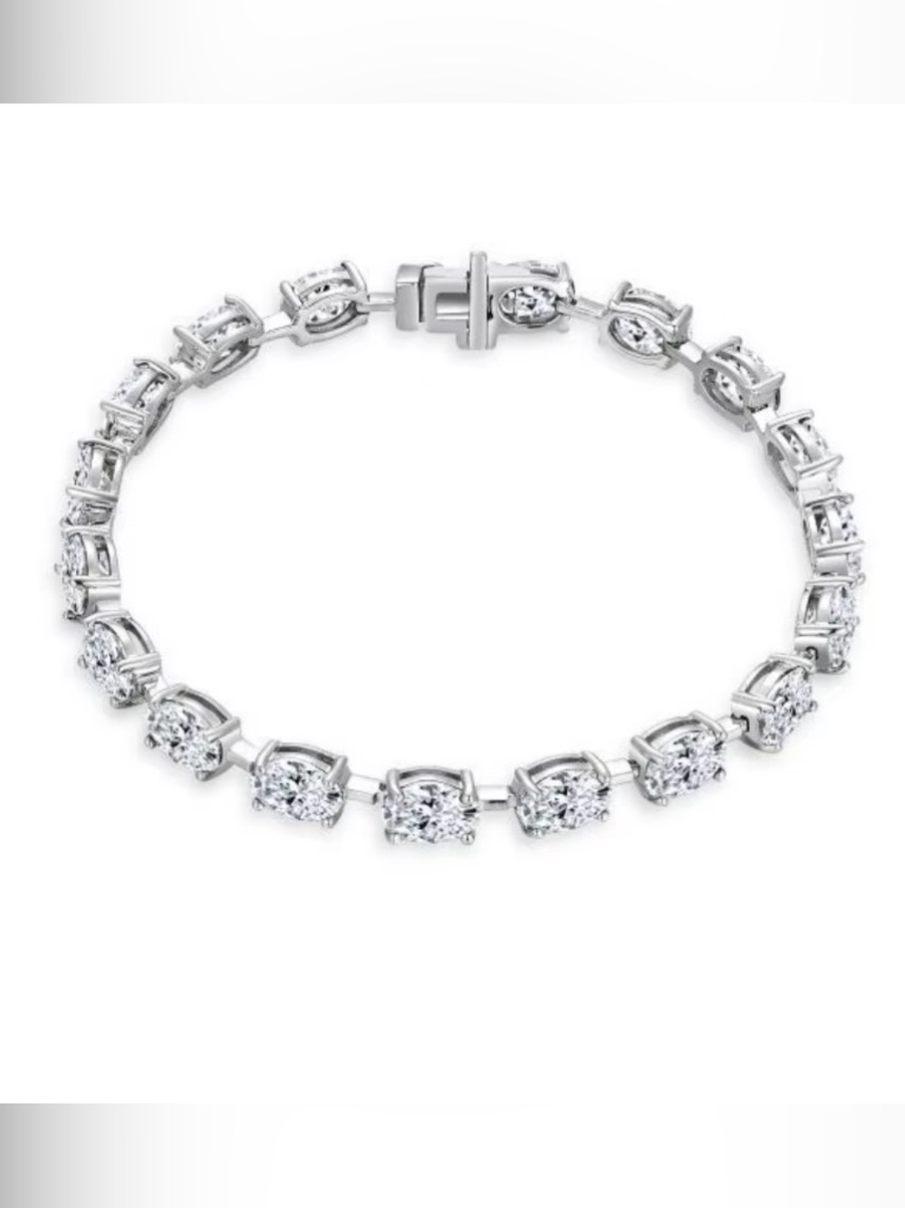 Certified Oval Moissanite D-colorless VVS1 clarity Tennis Bracelet